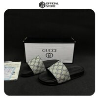 Dép lê GC nam nữ, dép quai ngang GUCCI thiết kế sang trọng đế cao su non hot trend full bill box