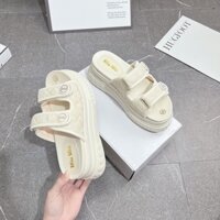 Dép Lê MIU Nữ Độn Đế 7cm Hàng Loại 1, Dép Nữ Tăng Chiều Cao Full Box