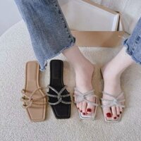 Dép Lê Mũi Vuông Quai Đá Xoắn Cực Xịn hót 2024