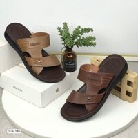 Dép lê nam BITAS size 38-43 trung niên bản nối hai quai da PU đế đúc siêu bền êm chân DUM140