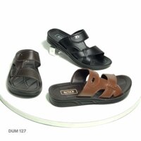 Dép lê nam BITAS size 38-43 trung niên bản nối hai quai da PU đế đúc siêu bền êm chân DUM127