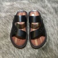 Dép lê nam da bò MH02 đen