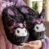 Dép Lê Nhung giữ ấm thu đông Kuromi Cinnamoroll, dép lê bông, Dép lê trong nhà dành cho nữ Hello Kitty body, Dép lê cảm giác cứt, người lớn