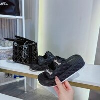 dép lê nư quai ngang chất cao su non 2 quai đính đá đi nước đi mưa thoai mái mã 294