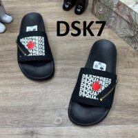 Dép lê quai ngang Dsquared2 DSQ2 Khóa Chéo, DSQ Lá Phong Đỏ hàng nét chuẩn cực chất