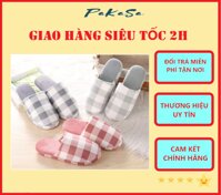 Dép Lông Đi Trong Nhà Họa Tiết Caro PaKaSa - Hàng Chính Hãng  - Màu Ngẫu Nhiên