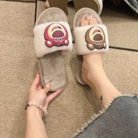 Dép Lông Nhà Giày Mũi Tròn Phiên Bản Hàn Quốc Baotou Casual