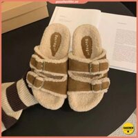 Dép Lông Nhà Giày Tròn Mũi Retro Baotou Casual