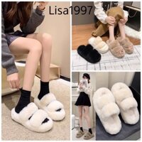 Dép Lông Thời Trang Nữ, Dép Lông Đế Cao Lông Mềm (Hàng Có Sẵn)
