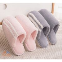 DÉP LÔNG UNISEX ULZZANG ĐẾ CAO SU CAO CẤP 2 SỌC ĐỨNG SIÊU XINH