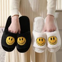 dép mặt cười Dép Bông Đi Trong Nhà Hình Mặt Cười Hoạt Hình Thời Trang Thu Đông Cho Nữ