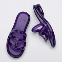 Dép Melissa Telfar 2025 PVC Đầu Tròn Thời Trang Thạch Pha Lê Một Dòng Thoáng Mát Kéo Còn Hàng