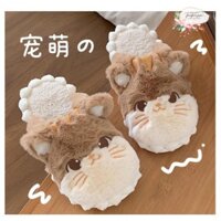 Dép mèo bông đi trong nhà cực cute mà còn siêu ấm áp
