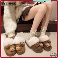 Dép Mùa Đông EYEHPEE, Giày Giữ Nhiệt Ấm Hello Kitty, Dép Cotton Sang Trọng Chống Trơn Trượt Chất Lượng Cao Trong Nhà & Ngoài Trời