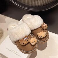 Dép Mùa Đông MISUPS, Giày Giữ Nhiệt Ấm Hello Kitty, Dép Cotton Mềm Mại Sang Trọng Chống Trơn Trượt Trong Nhà & Ngoài Trời
