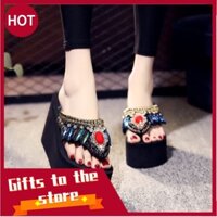 Dép mùa hè HP2 2018 nữ mùa hè mặc dép xỏ ngón thời trang đế dày cao-he