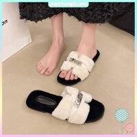 Dép Mùa Thu Đông Lông Dép Thời Trang Phiên Bản Hàn Quốc Mặc Ngoài Trời Thường Ngày