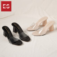 DÉP MULE CAO GÓT QUAI TRONG MŨI VUÔNG GÓT TRONG CAO 7CM EM040 - EROSSKA