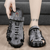 Dép Nam 2024 Giày Sandal Da Thật Chính Hãng Lái Xe Ngoài Trời Dép Sử Dụng Kép Nam Hợp Thời Trang 9.29 Dép Nam 2024 Da Thật Chính Hãng Da Mũi Bao Da Lái Xe Ngoài Trời Dép Kép Nam Hợp Thời Trang