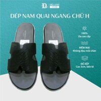 Dép Nam Da Bò Cao Cấp Quai Ngang Chữ H Thời Trang Tiện Lợi Dễ Phối Đồ GIÀY DÉP DA NAM Diệu Linh M04