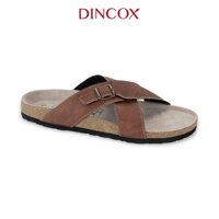 Dép Nam Đế Trấu Quai Chéo 1 Khóa DC05 Brown Dincox