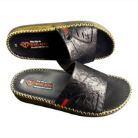 dép nam doctor chất liệu da bò cao 2.5 đế may tay thủ công D104