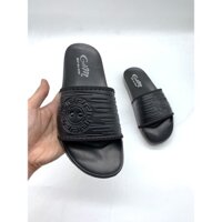 Dép nam họa tiết sọc ngang màu đen quai ngang trẻ trung R2