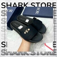 Dép nam Louis Vuitton Khóa Vàng hot trend, Dép quai ngang LV đế hai tầng full bill box