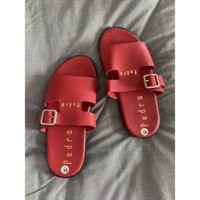 Dép nam màu đỏ quai ngang thời trang cao cấp pdr