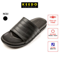 Dép Nam May Sẵn Cao Cấp Da Bò Thật KD5514 full box - Đen - 43
