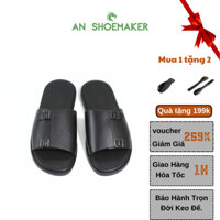 Dép nam monkstrap quai ngang AN SHOEMAKER  da bò đính khuy cao su phù hợp đi chơi đi làm - DAN010