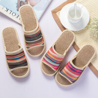 Dép Nam Nữ Cặp Đôi Dép Cotton Và Vải Lanh Dép Đi Trong Nhà