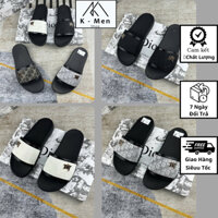Dép Nam Nữ Đế Đúc Quai Ngang Vải Canva Phối Hoạ Tiết Logo Siêu Nét , Dép Nam Bốn Màu Cực Hót