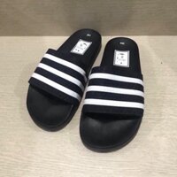 Dép Nam Nữ, Dép Adidas 3 sọc đen trắng, Dép Quai Ngang dẹp tại Anh Béo Shop