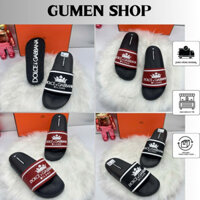 Dép Nam Nữ DG Chữ Vương Miện Nổi Cực Đẹp - Dép Nam Cao Su Đế Dày 3 Phân Cực Xịn t