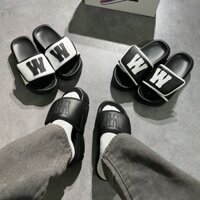Dép Nam Nữ Tăng Chiều Cao THEWOLF W SLIDE SANDAL - BLACK AND WHITE