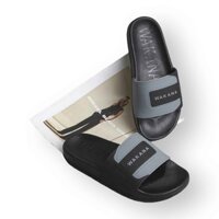 Dép nam quai cao su phối màu gắn mác wakana ĐEN NÂU Mã: WK010 - VINH PLANTIUM