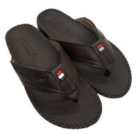 Dép Nam Quai Kẹp Da Bò Màu Nâu - KNT0047