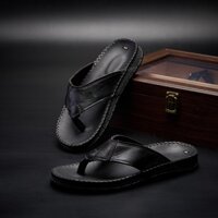 Dép Nam Quai Kẹp Da Bò Sang Trọng Phong Cách Trẻ Trung Êm Chân (có bán sỉ)