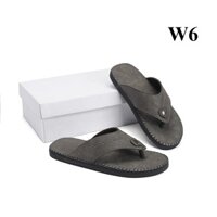 dép nam quai kẹp da sáp thời trang kiểu dáng trẻ trung, đế đúc liền khâu chỉ toàn bộ chắc chắn W6