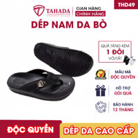 Dép nam quai kẹp xỏ ngón, da bò cao cấp - TAHADA H49