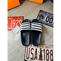 Dép Nam Quai Ngang Adidas Bánh Mì ITALY Màu Xanh Navy Quai Trắng ,Có tem italy trog quai. Giá 200k