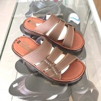 Dép nam quai ngang bản 3 dây khâu viền giá rẻ màu vàng MS18