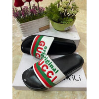 Dép nam quai ngang chữ đỏ 2 sọc siêu hót 2024