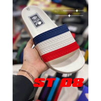 Dép nam quai ngang kẻ xanh đỏ ( kèm ảnh thật)