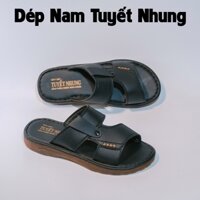 DÉP NAM QUAI NGANG MÀU NÂU ĐỎ/ĐEN