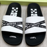 Dép nam quai ngang OFF WHITE CHÉO 2 màu đen trắng hình  ịn cực đẹp.dép nam nữ cháy phố trẻ trung sành điệu trẻ trung