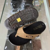 Dép nam xỏ ngón đế cao su DR khâu viền chắc chắn màu vàng