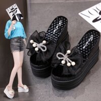 Dép nêm nâng cao bên trong mới dép đế cao giày nữ