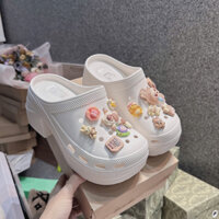 DÉP NHỰA CROCS ĐẾ THÔ VUÔNG SIÊU XINH
